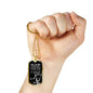 Good Fight Of Faith Necklace Stainless Steel or 18k Gold Dog Tag 24" Chain-Express Your Love Gifts