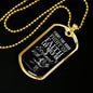 Good Fight Of Faith Timothy Necklace Stainless Steel or 18k Gold Dog Tag 24" Chain-Express Your Love Gifts