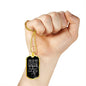 Good Fight Of Faith Timothy Necklace Stainless Steel or 18k Gold Dog Tag 24" Chain-Express Your Love Gifts