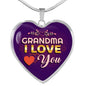 Grandma Gift Necklacee Stainless Steel or 18k Gold Heart Pendant 18-22"-Express Your Love Gifts
