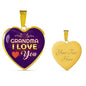 Grandma Gift Necklacee Stainless Steel or 18k Gold Heart Pendant 18-22"-Express Your Love Gifts