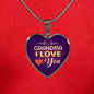 Grandma Gift Necklacee Stainless Steel or 18k Gold Heart Pendant 18-22"-Express Your Love Gifts