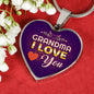 Grandma Gift Necklacee Stainless Steel or 18k Gold Heart Pendant 18-22"-Express Your Love Gifts