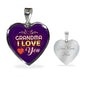 Grandma Gift Necklacee Stainless Steel or 18k Gold Heart Pendant 18-22"-Express Your Love Gifts