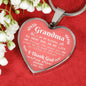 Grandma I Am So Blessed Necklace Stainless Steel or 18k Gold Heart Pendant 18-22" - Express Your Love Gifts