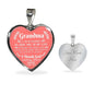 Grandma I Am So Blessed Necklace Stainless Steel or 18k Gold Heart Pendant 18-22" - Express Your Love Gifts