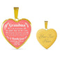 Grandma I Am So Blessed Necklace Stainless Steel or 18k Gold Heart Pendant 18-22" - Express Your Love Gifts