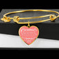 Grandma I Am So Blessed Stainless Steel or 18k Gold Heart Bangle Bracelet - Express Your Love Gifts