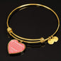 Grandma I Am So Blessed Stainless Steel or 18k Gold Heart Bangle Bracelet - Express Your Love Gifts