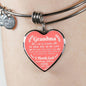 Grandma I Am So Blessed Stainless Steel or 18k Gold Heart Bangle Bracelet - Express Your Love Gifts