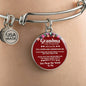 Grandma I Love You Because Stainless Steel or 18k Gold Circle Bangle Bracelet - Express Your Love Gifts