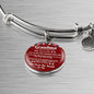 Grandma I Love You Because Stainless Steel or 18k Gold Circle Bangle Bracelet - Express Your Love Gifts