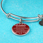 Grandma I Love You Because Stainless Steel or 18k Gold Circle Bangle Bracelet - Express Your Love Gifts