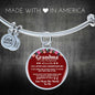 Grandma I Love You Because Stainless Steel or 18k Gold Circle Bangle Bracelet - Express Your Love Gifts