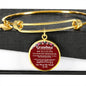Grandma I Love You Because Stainless Steel or 18k Gold Circle Bangle Bracelet - Express Your Love Gifts