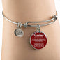 Grandma I Love You Because Stainless Steel or 18k Gold Circle Bangle Bracelet - Express Your Love Gifts