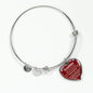 Grandma I Love You Because Stainless Steel or 18k Gold Heart Bangle Bracelet - Express Your Love Gifts