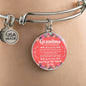 Grandma I Love You Stainless Steel or 18k Gold Circle Bangle Bracelet - Express Your Love Gifts