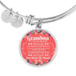 Grandma I Love You Stainless Steel or 18k Gold Circle Bangle Bracelet - Express Your Love Gifts