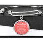 Grandma I Love You Stainless Steel or 18k Gold Circle Bangle Bracelet - Express Your Love Gifts