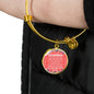 Grandma I Love You Stainless Steel or 18k Gold Circle Bangle Bracelet - Express Your Love Gifts