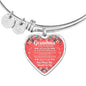 Grandma I Love You Stainless Steel or 18k Gold Heart Bangle Bracelet - Express Your Love Gifts