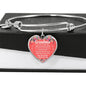 Grandma I Love You Stainless Steel or 18k Gold Heart Bangle Bracelet - Express Your Love Gifts