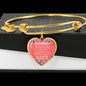Grandma I Love You Stainless Steel or 18k Gold Heart Bangle Bracelet - Express Your Love Gifts