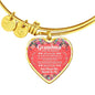 Grandma I Love You Stainless Steel or 18k Gold Heart Bangle Bracelet - Express Your Love Gifts