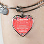 Grandma I Love You Stainless Steel or 18k Gold Heart Bangle Bracelet - Express Your Love Gifts