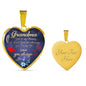 Grandma Love Gift Necklace Stainless Steel or 18k Gold Heart Pendant 18-22"-Express Your Love Gifts