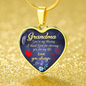 Grandma Love Gift Necklace Stainless Steel or 18k Gold Heart Pendant 18-22"-Express Your Love Gifts