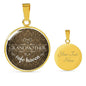 Grandmother Gift Circle Necklace Stainless Steel or 18k Gold 18-22" - Express Your Love Gifts