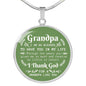 Grandpa I Am So Blessed To Have You Necklace Stainless Steel or 18k Gold Heart Pendant 18-22" - Express Your Love Gifts