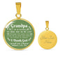 Grandpa I Am So Blessed To Have You Necklace Stainless Steel or 18k Gold Heart Pendant 18-22" - Express Your Love Gifts