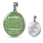 Grandpa I Am So Blessed To Have You Necklace Stainless Steel or 18k Gold Heart Pendant 18-22" - Express Your Love Gifts
