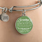 Grandpa I Am So Blessed To Have You Stainless Steel or 18k Gold Circle Bangle Bracelet - Express Your Love Gifts