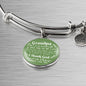 Grandpa I Am So Blessed To Have You Stainless Steel or 18k Gold Circle Bangle Bracelet - Express Your Love Gifts