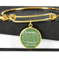 Grandpa I Am So Blessed To Have You Stainless Steel or 18k Gold Circle Bangle Bracelet - Express Your Love Gifts