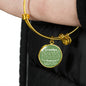 Grandpa I Am So Blessed To Have You Stainless Steel or 18k Gold Circle Bangle Bracelet - Express Your Love Gifts