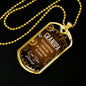 Grandpa You'Re My Blessing Grandfather Gift Necklace Stainless Steel or 18k Gold Dog Tag 24" Chain - Express Your Love Gifts