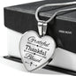 Grateful Thankful Blessed Christian Verse Gift Heart Pendant Necklace - Express Your Love Gifts