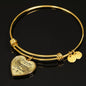 Grateful Thankful Blessed Christian Faith Psalms Heart Bracelet Bangle - Express Your Love Gifts