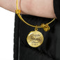 Grateful Thankful Blessed Circle Bangle 18k Gold 7-9" Bracelet-Express Your Love Gifts