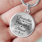 Grateful Thankful Blessed Circle Necklace Stainless Steel or 18k Gold 18-22" - Express Your Love Gifts