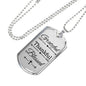 Grateful Thankful Blessed Necklace Stainless Steel or 18k Gold Dog Tag W 24"-Express Your Love Gifts