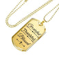 Grateful Thankful Blessed Necklace Stainless Steel or 18k Gold Dog Tag W 24"-Express Your Love Gifts