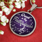 Bible Verse Gift Circle Necklace Stainless Steel or 18k Gold 18-22" - Express Your Love Gifts