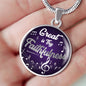 Bible Verse Gift Circle Necklace Stainless Steel or 18k Gold 18-22" - Express Your Love Gifts