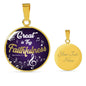 Bible Verse Gift Circle Necklace Stainless Steel or 18k Gold 18-22" - Express Your Love Gifts